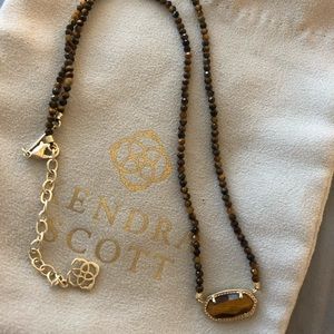 Kendra Scott Beaded Elisa Brown Tigers Eye